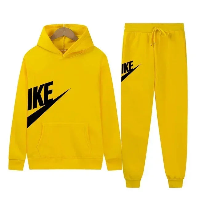 2025 Men's Sport Outfit, fashionable men's and women's casual suit hooded sweatshirt outdoor winter/spring sport hooded sweats