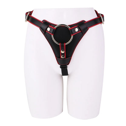 LEZEE Sexual Belt Leather Briefs Body Bondage Harness Strap On Belts For Wearable Dildo Penis Penetration Auxiliary Pants Strap