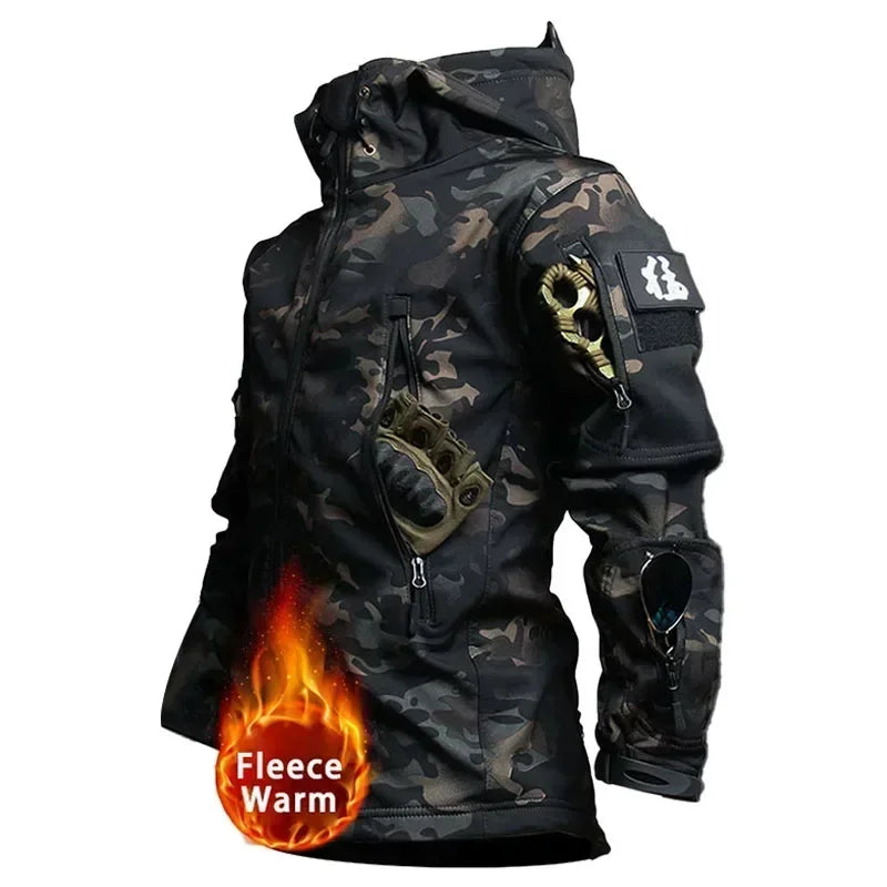 Tactical Uniform Sets Men Combat Fleece Suit Outdoor Camo Multicam Hunting Shirt+Cargo Pants Airsoft Kits Training Workwear Suit