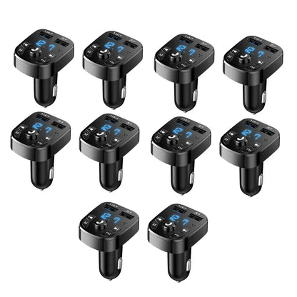 1-10Pcs Car Bluetooth Audio MP3 Player 3.1A Fast Charging Dual USB Car Charger Adapters Bluetooth FM Transmitter Receiver