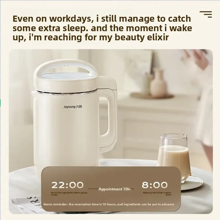 1.2L Automatic Soy Milk Maker with Break Wall Feature for Home Use, Family Capacity of 3-4 People, Delicate and Filter-free 220V