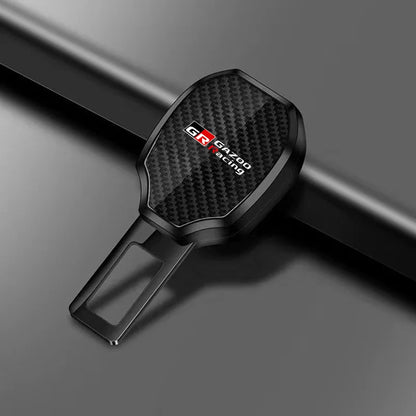 Car Seat Belt Clip Carbon Extender Lock Buckle Plug Car Accessories interior For Toyota GR Sport Gazoo Racing RAV4 C-HR Mirai
