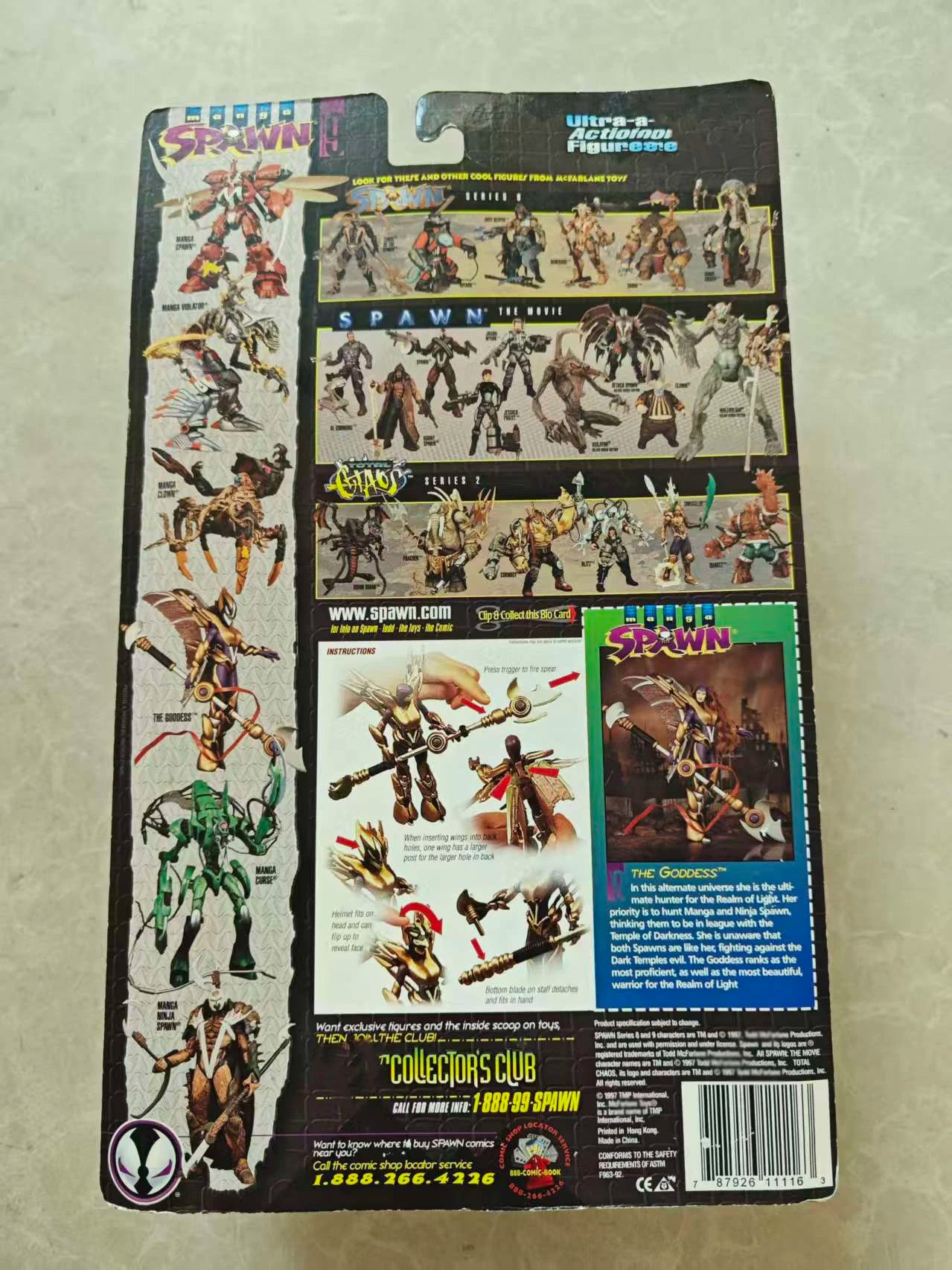 Vintage 1997 Spawn The Goddess Ultra 6" Action Figure, Rare Retro Highly Detailed Collectible Model For Hobby Collectors