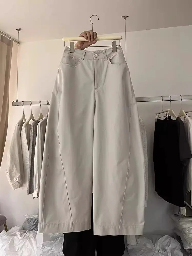 Korean Style Casual Pants Women's Summer New Large Size Fat MM Loose Hip Covering Slimming Wide Leg Long Pants