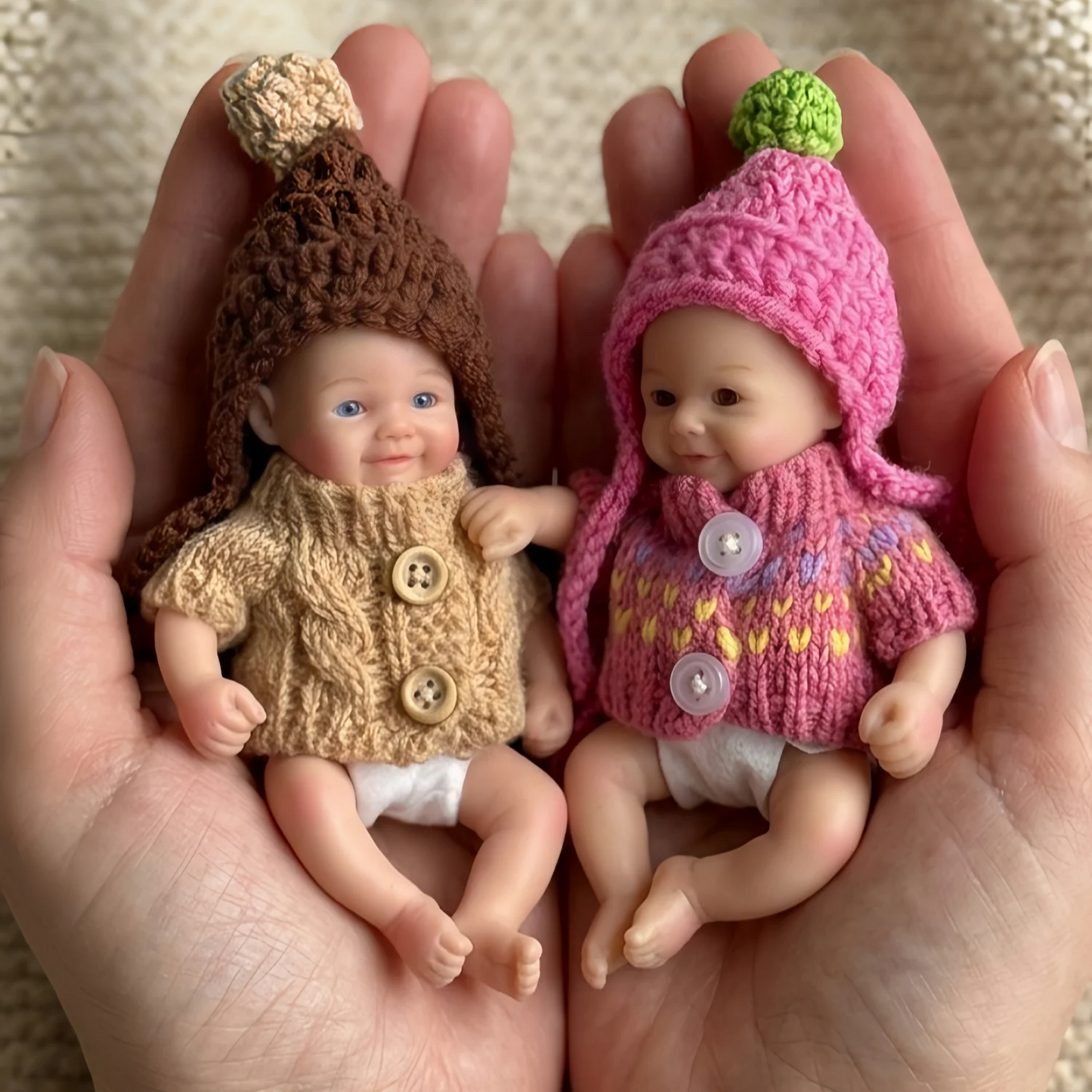 6 Inch Cuddly Mini Palm Silicone Bebe Reborn Girl & Boy Flexible Soft Touch Can Washable Lifelike Reborn Silicone Doll