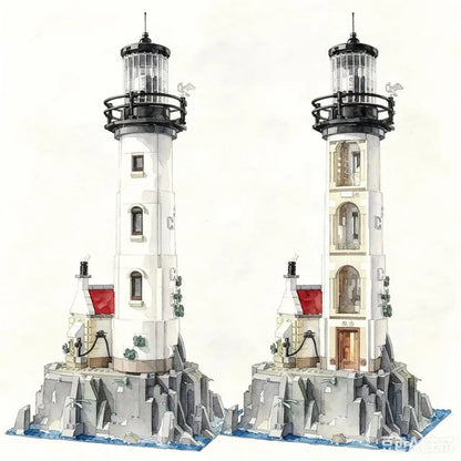 2022 New Electric Lighthouse 92882 2065pcs Model Building Block Motorised Bricks Assembly Toys For Christmas Gifts