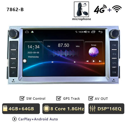 CHSTEK Android 13 Car Radio For Hyundai Santa Fe 2007 2008-2012 Head Unit Carplay Bluetooth WIFI 4G GPS Multimedia Vedio Player