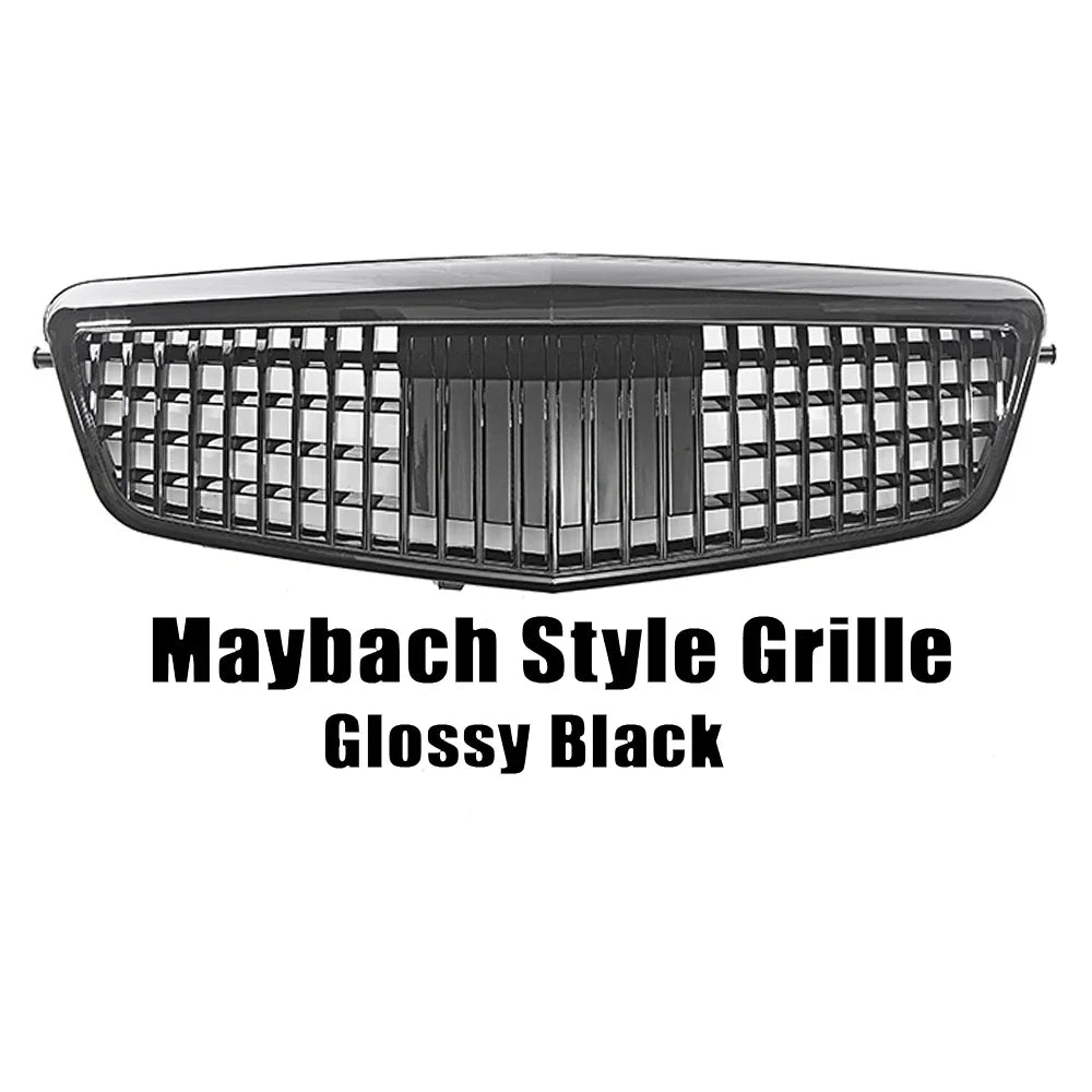 XVIP Chrome Black Diamonds Style Front Racing Grille For Mercedes Benz E-Class W212 E250 E300 E350 E500 2010-2013 Bumper Grilles