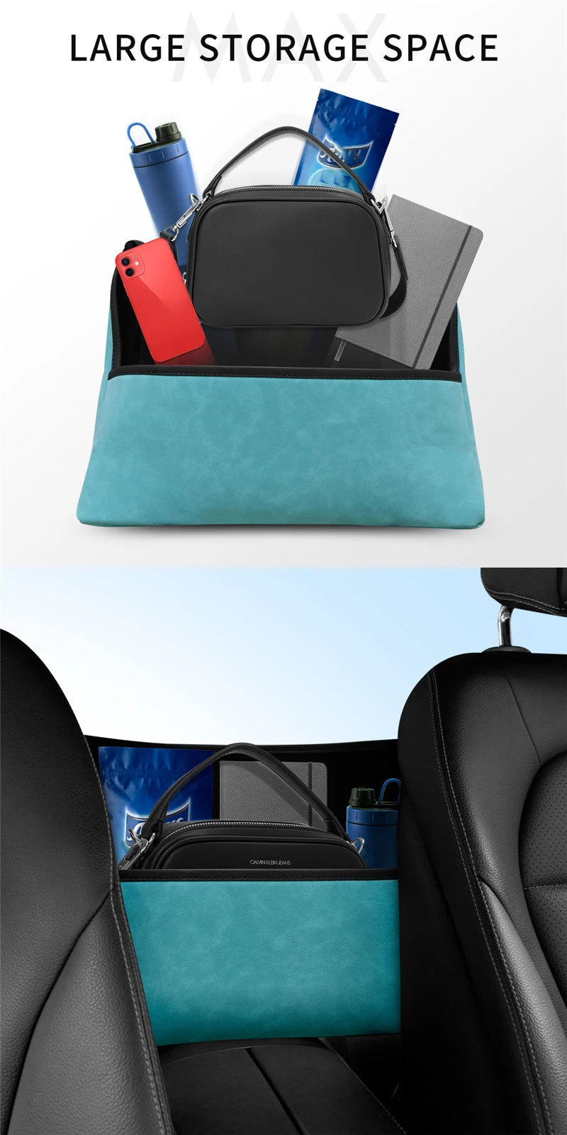 Car Seat Middle Hanging Organizer Multifunction Handbag Holder Storage Bag Car Armrest Hanging Organizer Pocket Phone Storage