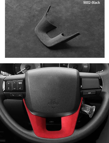 Made of Alcantara For Toyota Hilux / Fortuner Standard Sport Version Car Steering Wheel Boot Cover Interior Tuning Accessories