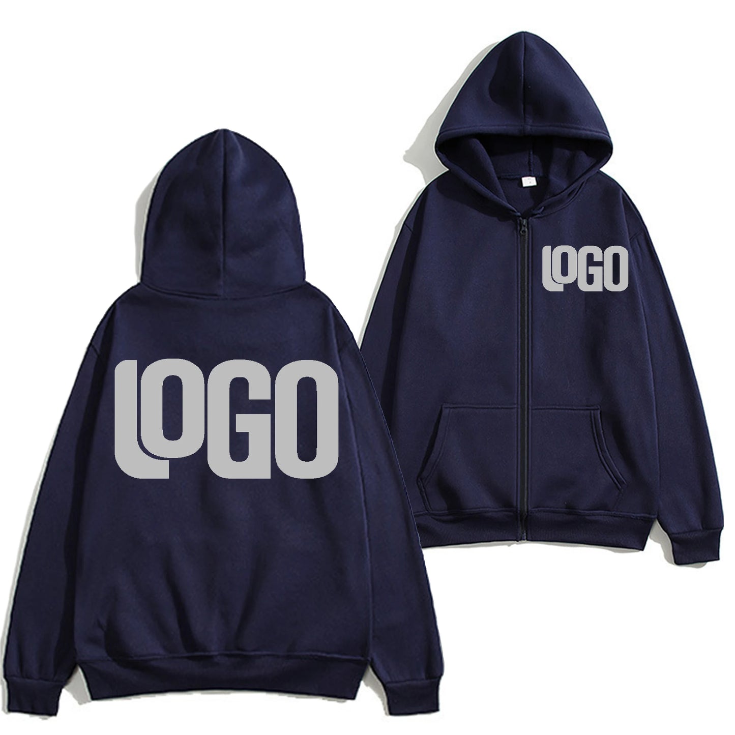 Zipper Hooded Cardigan Sweatshirt Jacket, New Fashion, Anytime, Anywhere Design Brand Logo/Custom Image Replication