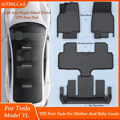 For Tesla New Model YL Launch 2026+ Car Floor Mats Cargo Liner Trunk Mats Backrest Kick Pads Protection Car Interior Accessories