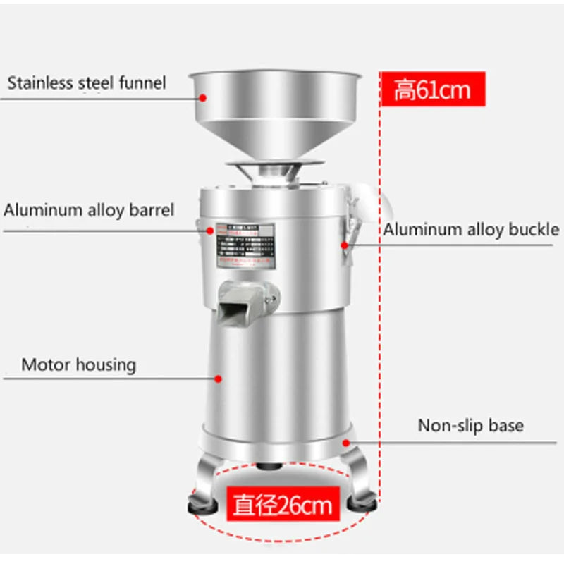 Commercial Soy Milk Maker No Filter Needed Automatic Grinding Soya Bean Tofu Making Machine For Breakfast Restaurant Household