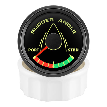 52MM Rudder Angle Indicator with 8 colors backlight Waterproof Rudder Position Gauge with Sensor 0-190ohm for Boat Yacht Marine