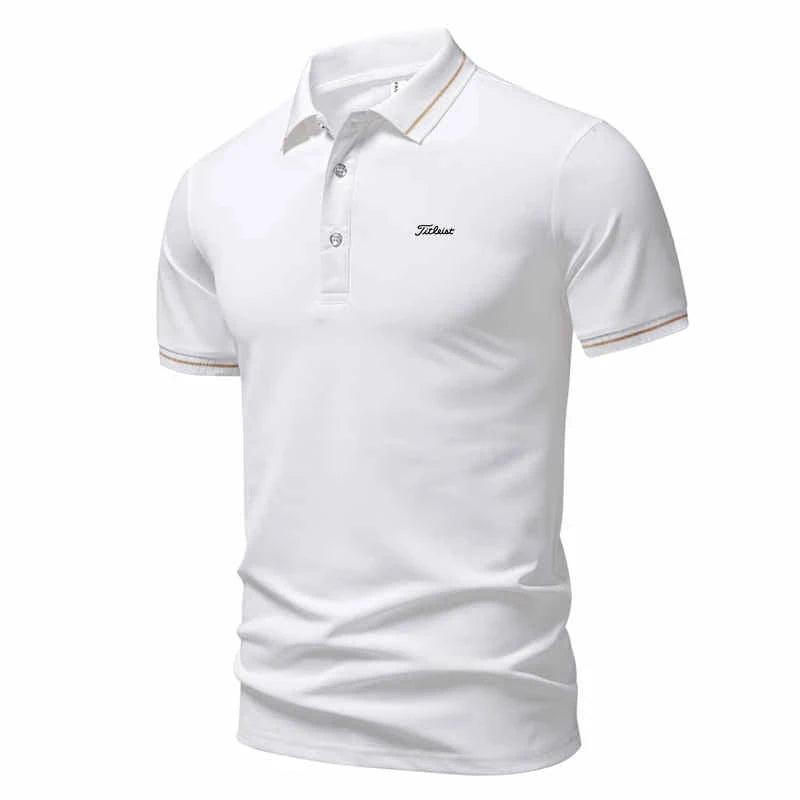2026 New Mens Short Sleeve T Shirt Sports Tennis Polo Shirt Summer Oversized Breathable Shirts Button Moisture-Wicking Streetwea