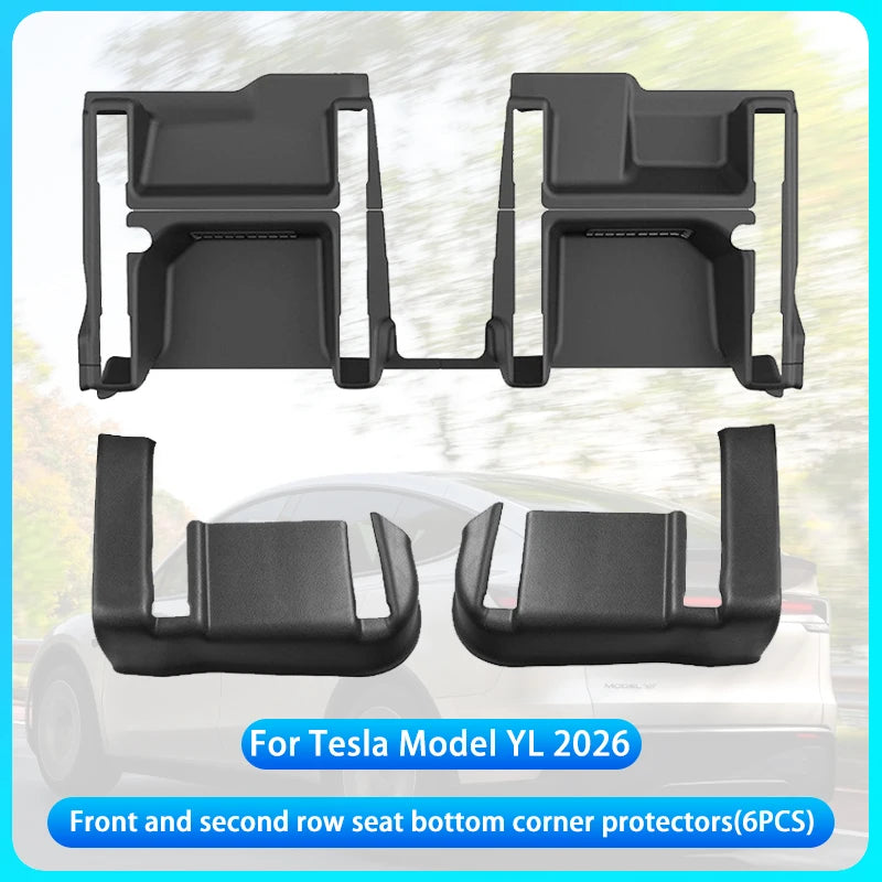 For Tesla Model YL Launch 2026 TPE Front Rear Door Sill Protector Threshold Strip Anti-kick Guard Panel Interior Decoration Set