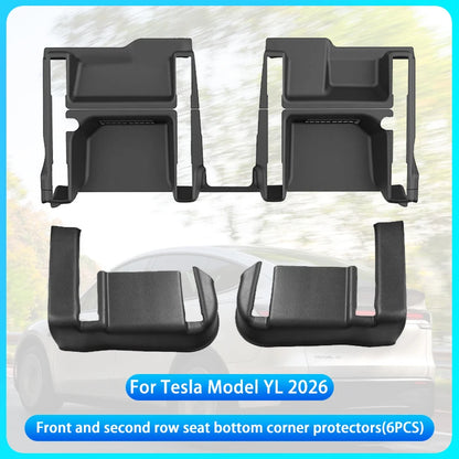 For Tesla Model YL Launch 2026 TPE Front Rear Door Sill Protector Threshold Strip Anti-kick Guard Panel Interior Decoration Set