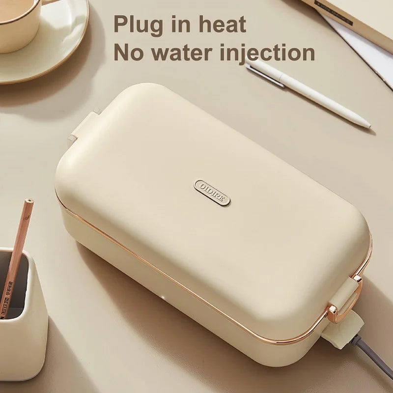 45W Electric Lunch Box 800ml Portable Food Heater 304 Stainless Steel Insulated Box Home/Office Hot Meal Bento Meal 800ml