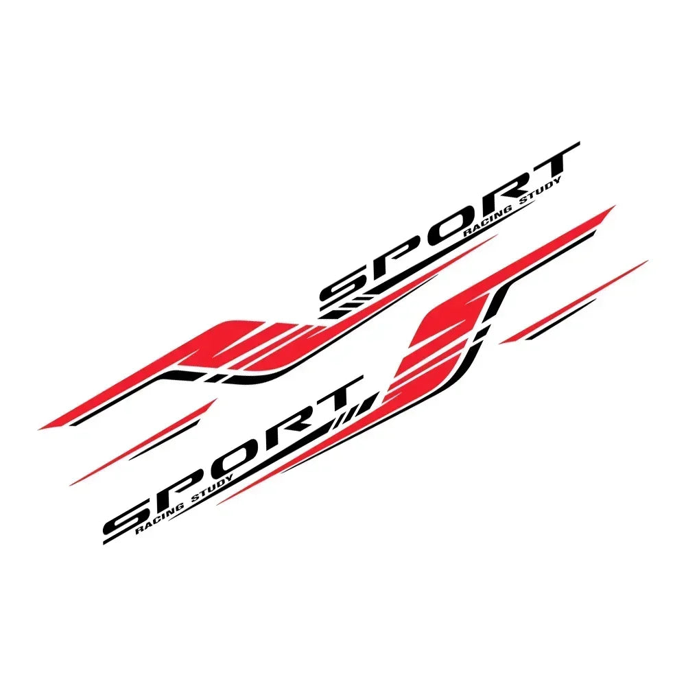 2PCS Long Stripes Car Decal Left and Right Side Personalized Waterproof Vinyl Tuning Stickers For Auto Body Decor Accessories