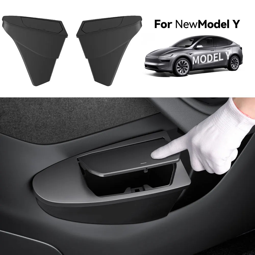 YZ Front Door Storage Trash Can for Tesla Model Y/YL Juniper Car Door Storage Box Multi Functional organizador Car Accessories