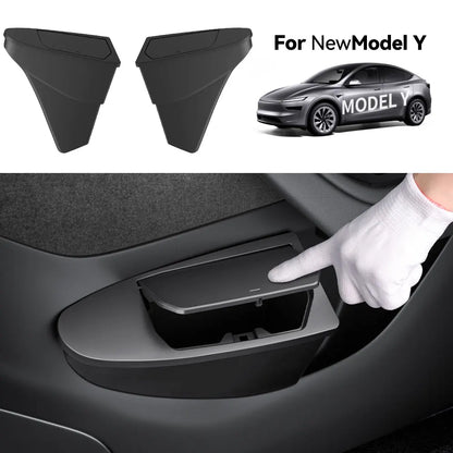 YZ Front Door Storage Trash Can for Tesla Model Y/YL Juniper Car Door Storage Box Multi Functional organizador Car Accessories