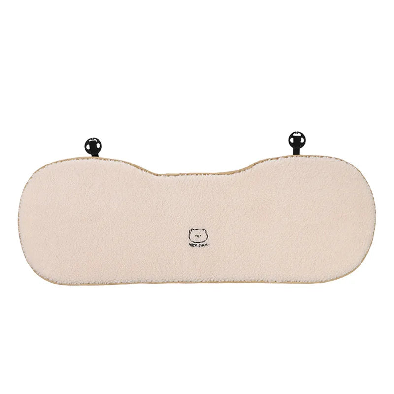 Premium Fuzzy Bear Car Seat Cushion Autumn Winter Thermal Vehicle Seat Cover with Thick Padding Cute Animal Themed Car Accessory