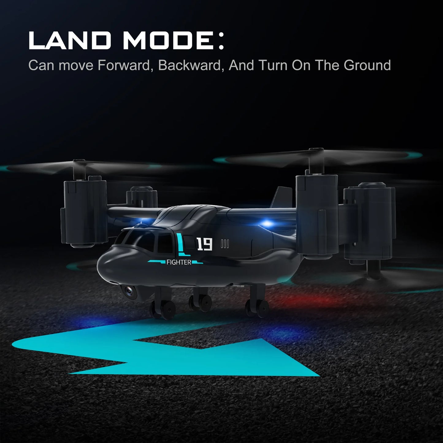 LM19 Remote Control Helicopter Drone 480P Camera Fighter Quadcopter Osprey Aircraft RC Drones for Children Kids Plane Toys Gifts