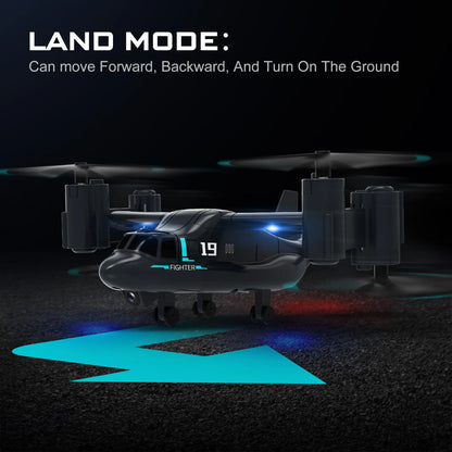 LM19 Remote Control Helicopter Drone 480P Camera Fighter Quadcopter Osprey Aircraft RC Drones for Children Kids Plane Toys Gifts