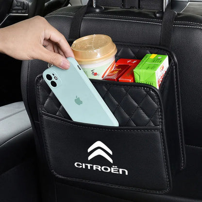 Multifunctional Car Seat Storage Bag Leather Storage Bag For Citroen C1 C2 C4 C5 C3 C4L C8 Berlingo Xsara Picasso Accessories