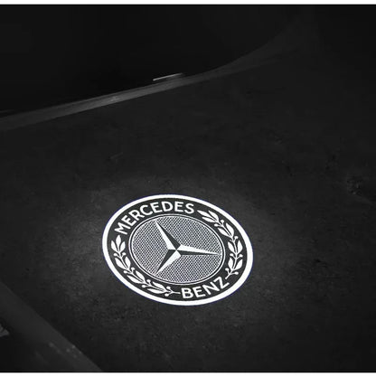 QQ 2pcs Car door welcome light logo Emblem Mercedes Benz AMG A C E GLC GLA GLE GLB Class W177 W205 W212 W213 X253 X156 W166 X247