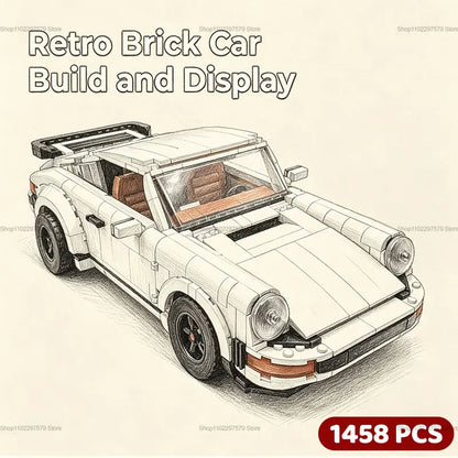 1458PCS Classic 2in1 Race Building Blocks Set Vehicle Model Collection Bricks Toys STEM Construction  Gift for Car Enthusiasts