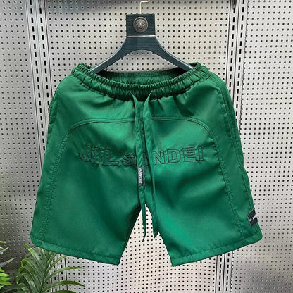High Quality Men's Shorts Summer Quick Drying Breathable Beach Shorts American Style Trendy Men's Clothing Sports Pants 2025