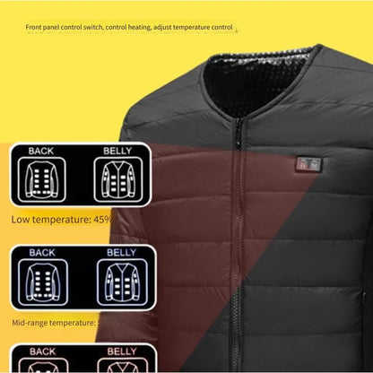 2025 Winter New Dual-Control Zone 22 Smart Heated Cotton Jacket Electric Heated Vest for Men