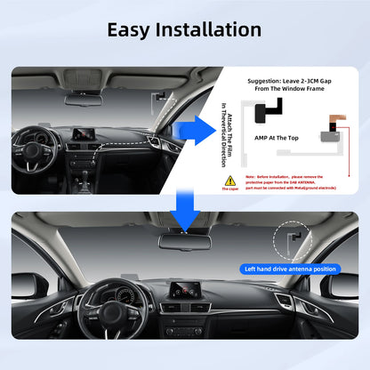 Portable Car DAB/DAB+ Radio Adapter FM Transmitter, ∞ Presets, HD Display, Instant Upgrade, Crystal Clear Sound for All Vehicles