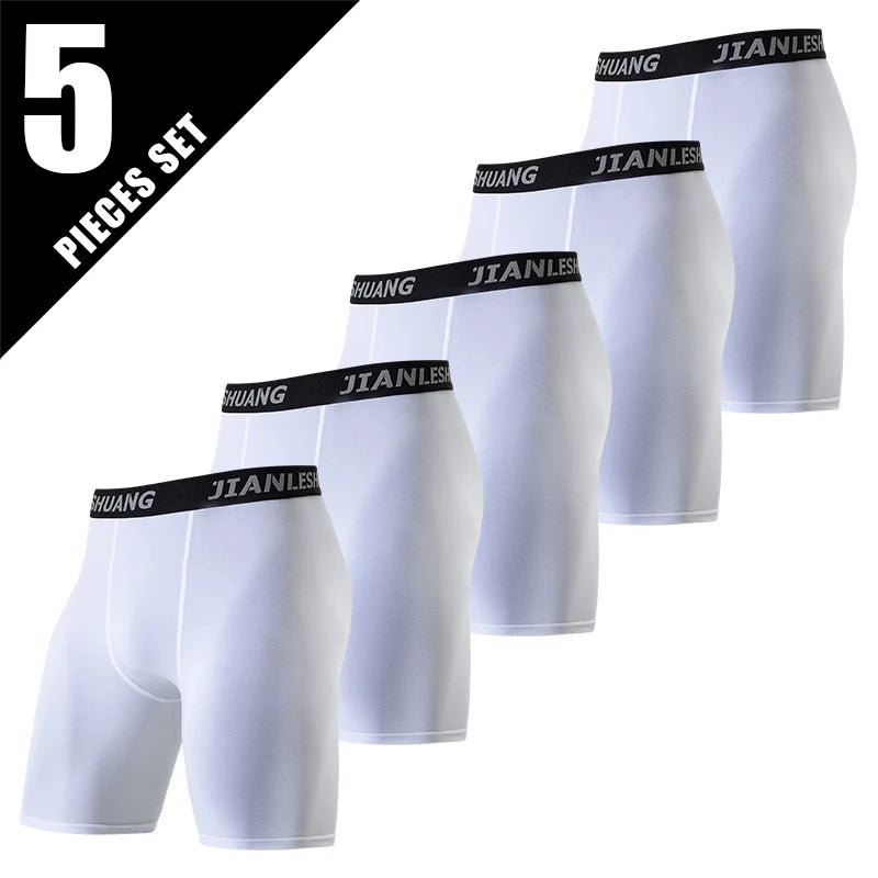 1/2/5 Piece Set Of Men's Extra Long Boxer Shorts For All Seasons Sports And Comfortable Underwear For Outdoor Wear Home Fashion
