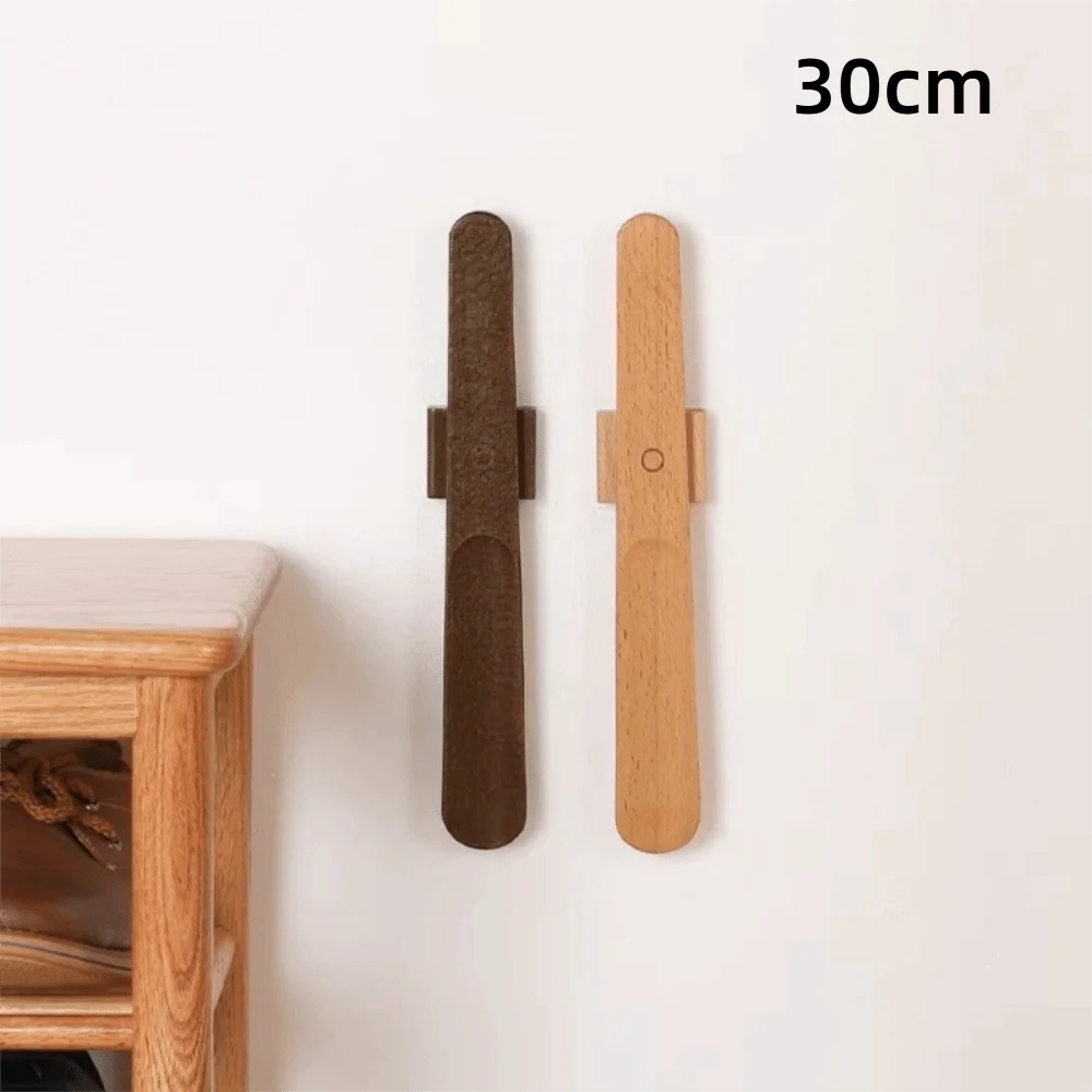 Useful 30/55cm Magnetic Shoehorn Wooden Handle No-Bend Shoe Puller Flexible Long shoe Lifter for Elderly, Pregnant Women