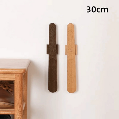 Useful 30/55cm Magnetic Shoehorn Wooden Handle No-Bend Shoe Puller Flexible Long shoe Lifter for Elderly, Pregnant Women