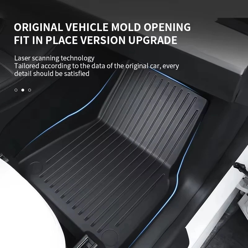 For New Tesla Model Y Juniper 2026 Modely 2025 TPE Floor Mats Model 3 Highland 2026-2025 Waterproof Luggage Mat Trunk Mats