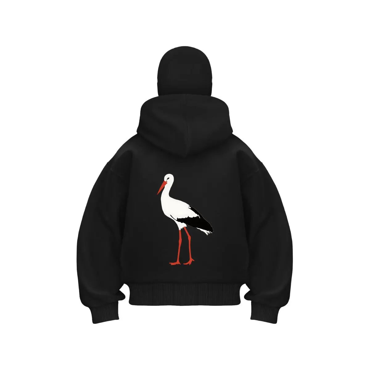 Stork Bird nature  portrait art new item double hooded sweatshirt men's hooded