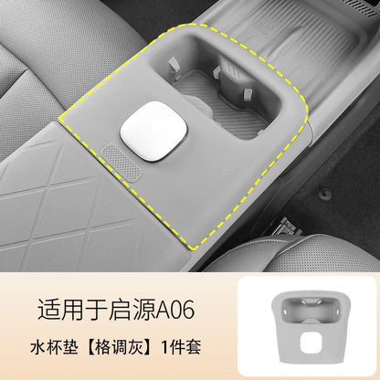 For Changan A06 2026 Wireless Charger Anti-Slip Mat & Cup Holder Liner Set, Non-Scratch Silicone Interior Accessories