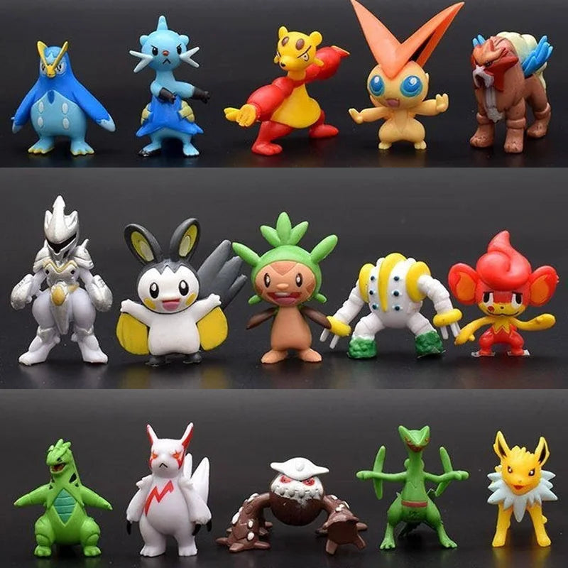 Small Size 48/72/96/120/144pcs Pokemon Anime Action Toy Figures Doll Model Colletion Toys For Children