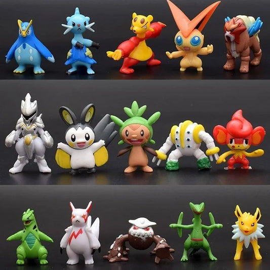 Small Size 48/72/96/120/144pcs Pokemon Anime Action Toy Figures Doll Model Colletion Toys For Children