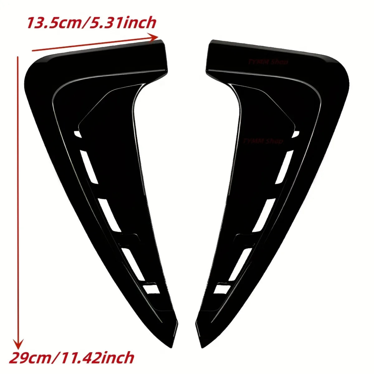 Pair For BMW X5 F15 M Sport 2014-2018 ABS Glossy Black/Carbon Look Car Shark Gill Side Wing Fender Vent Sticker Car Accessories