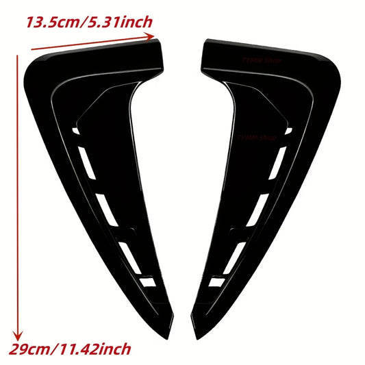 Pair For BMW X5 F15 M Sport 2014-2018 ABS Glossy Black/Carbon Look Car Shark Gill Side Wing Fender Vent Sticker Car Accessories