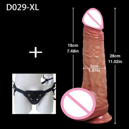 Realistic Dildo Skin Sliding Foreskin for Women Gay Sexmachine Dick Anal Masturbators Strapon Big Penis Dildos Adult Sex Toys 18