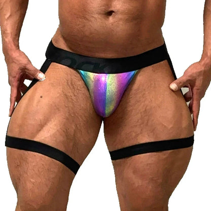 Detachable Split-type Sets Mens Strap Harness Bodysuit Black Leather Men Sexy G String Thong Jockstrap Leg Bondage Gay Underwear