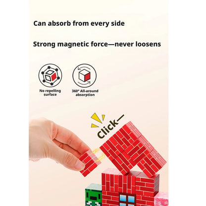 Magnetic Building Blocks Mine World Magnetic Forest House Brick Cube Toys Set STEM Sensory 100PCS Best Gift for 3+ Boy Girl Kid