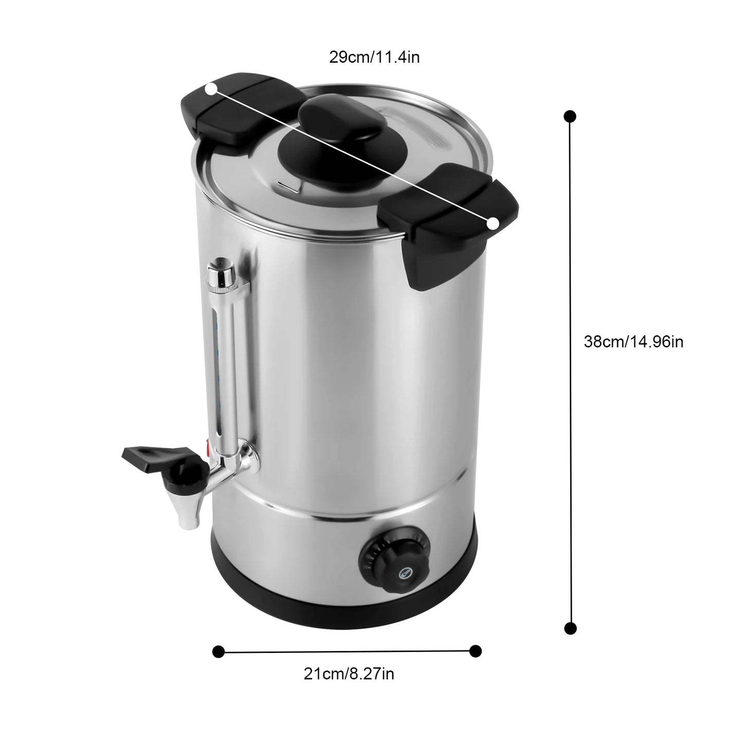 5L Stainless Steel Coffee Urn 1kw Electric Coffee Maker Adjustable Temperature Hot Water Urn for Tea Hot Chocolate Coffee