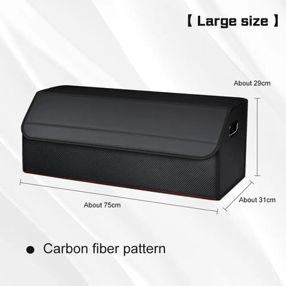 Portable Car Trunk Organizer Box Large Capacity Leather Foldable Storage Box Multifunctional Auto Organizer Bag Car Accessories