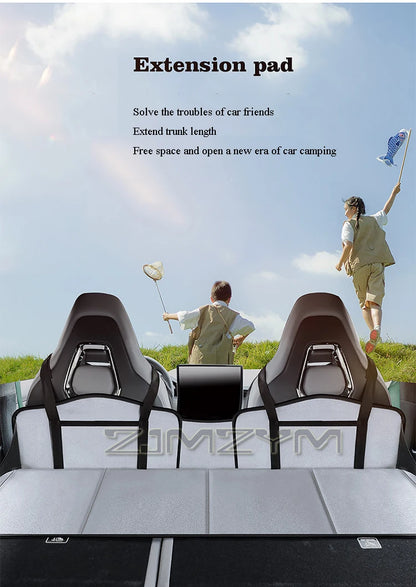 Car Travel Bed SUV Rear Seat Sleeping Mat Non-Inflatable Camping Mattress Extension Board With Special Head Block Folding Pad